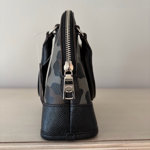 Coach NWT Mini Cora Ocelot Crossbody Dome PVC Satchel - Picture 3 of 11